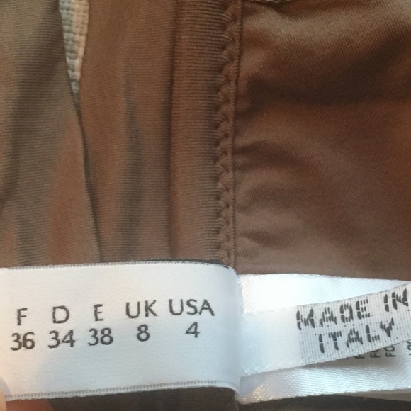 La Perla Mosaico Sequins Light Brown Triangle Bikini Top & Bottom Sz 4 US $545 - Picture 7 of 16